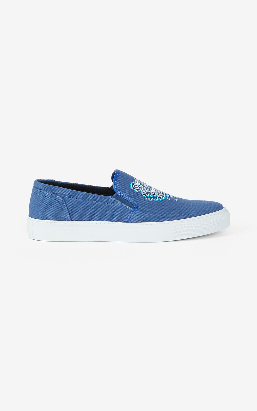 Baskets Kenzo K Skate Tiger lace free Homme Bleu | JUVO-82453